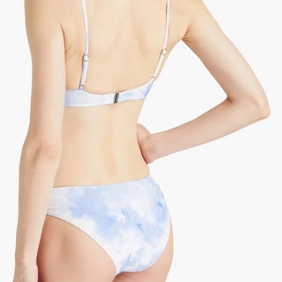 Jonathan Simkhai women’s Bikini Bottom M swimsuit blue tie dye high waisted nwt - Picture 4 of 7